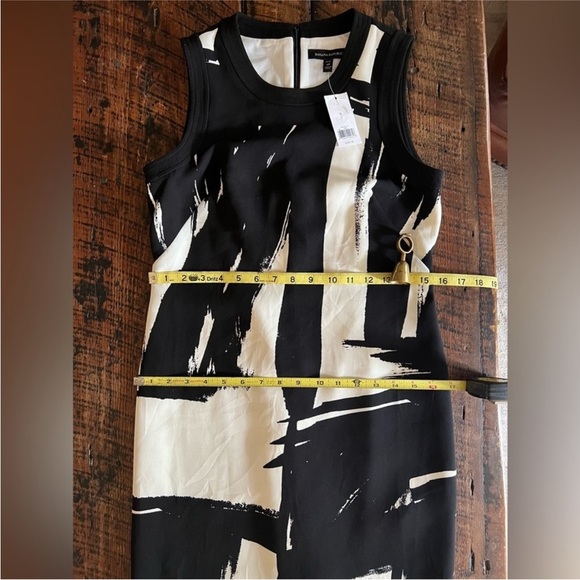 Banana Republic black and white abstract print 6 petite dress new with tags - Picture 9 of 14